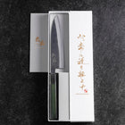 Petty Revêtement inox Blue Steel #2 Kurouchi Manche Urushi Vert 150mm-[Musashi]-[Couteaux de cuisine japonais]