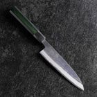 Petty Revêtement inox Blue Steel #2 Kurouchi Manche Urushi Vert 150mm-[Musashi]-[Couteaux de cuisine japonais]