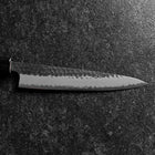 Petty Revêtement inox Blue Super Kurouchi Tsuchime Manche en Buffle et Magnolia 150mm-[Musashi]-[Couteaux de cuisine japonais]