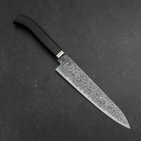 Petty SG-2 Black Damascus Western Ebony Handle 155mm (6.1”)-[Musashi]-[Couteaux de cuisine japonais]