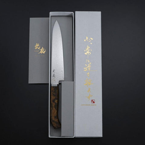 Petty SG-2 Damas Manche Occidental en Ébène Doré 155mm-[Musashi]-[Couteaux de cuisine japonais]