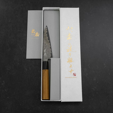 Petty SG-2 Damas Manche en Buffle et Bois de Teck 120mm-[Musashi]-[Couteaux de cuisine japonais]
