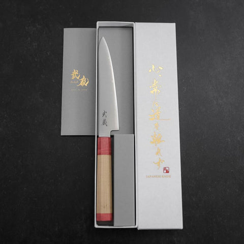 Petty SG-2 Poli Manche en Érable Rouge 150mm-[Musashi]-[Couteaux de cuisine japonais]
