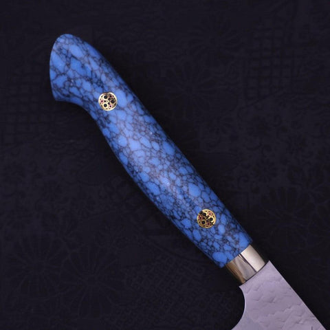 Petty SG-2 Tsuchime Manche Occidental en Turquoise Bleu 150mm-[Musashi]-[Couteaux de cuisine japonais]