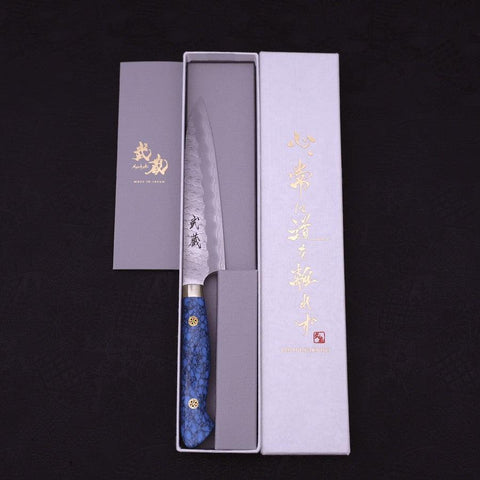 Petty SG-2 Tsuchime Manche Occidental en Turquoise Bleu 150mm-[Musashi]-[Couteaux de cuisine japonais]