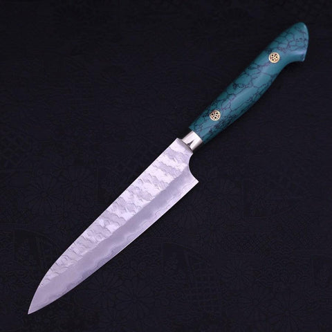 Petty SG-2 Tsuchime Manche en Turquoise Vert 150mm-[Musashi]-[Couteaux de cuisine japonais]