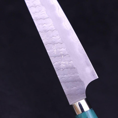 Petty SG-2 Tsuchime Manche en Turquoise Vert 150mm-[Musashi]-[Couteaux de cuisine japonais]