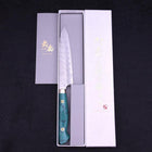 Petty SG-2 Tsuchime Manche en Turquoise Vert 150mm-[Musashi]-[Couteaux de cuisine japonais]