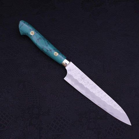 Petty SG-2 Tsuchime Manche en Turquoise Vert 150mm-[Musashi]-[Couteaux de cuisine japonais]