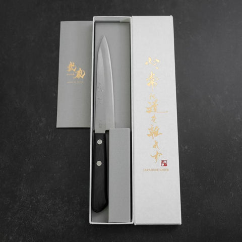 Petty SK Steel Poli Manche Occidental Noir 150mm-[Musashi]-[Couteaux de cuisine japonais]