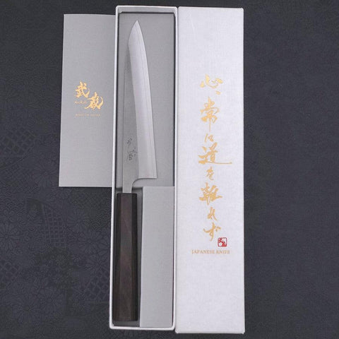 Petty SKD11 Nashiji Ebony Handle 150mm-[Musashi]-[Japanese-Kitchen-Knives]