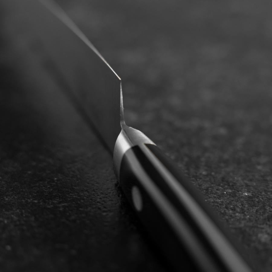 Petty SKD12 Poli Manche Occidental Noir 150mm-[Musashi]-[Couteaux de cuisine japonais]