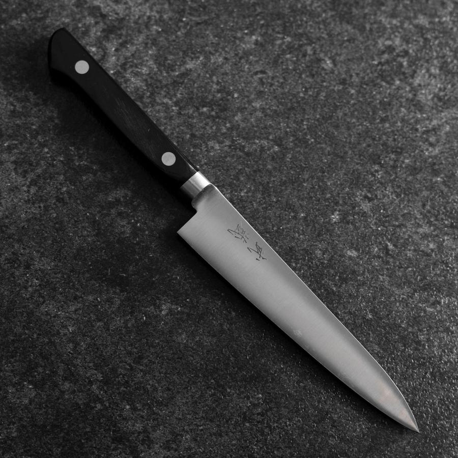 Petty SKD12 Poli Manche Occidental Noir 150mm-[Musashi]-[Couteaux de cuisine japonais]