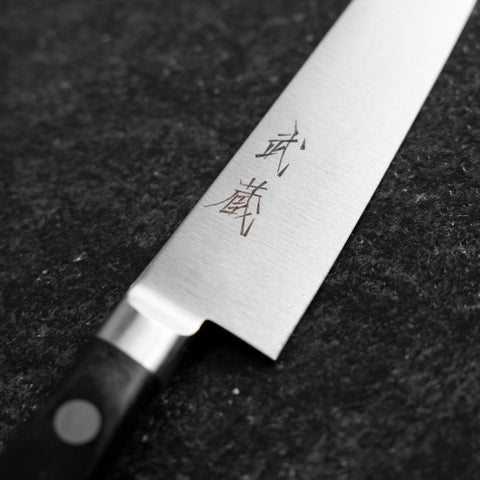 Petty SKD12 Polished Western Black Handle 120mm (4.7”)-[Musashi]-[Couteaux de cuisine japonais]