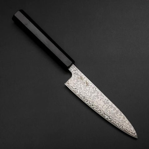 Petty SLD Black Damascus Ebony Handle 130mm (5.1”)-[Musashi]-[Couteaux de cuisine japonais]