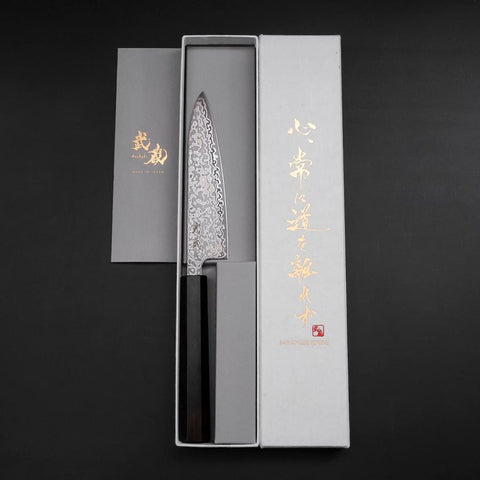 Petty SLD Damas Noir Manche en Ébène 130mm-[Musashi]-[Couteaux de cuisine japonais]