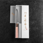 Petty SLD Miroir Manche en Buffle et Érable Rose 130mm-[Musashi]-[Couteaux de cuisine japonais]