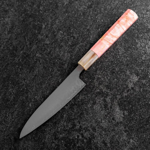 Petty SLD Miroir Manche en Buffle et Érable Rose foncé 130mm-[Musashi]-[Couteaux de cuisine japonais]