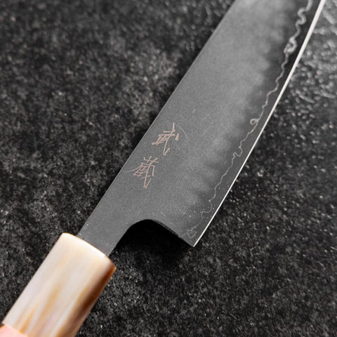 Petty SLD Miroir Manche en Buffle et Érable Rose foncé 130mm-[Musashi]-[Couteaux de cuisine japonais]