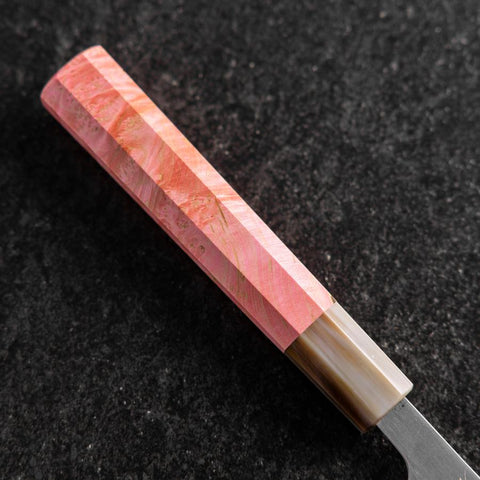 Petty SLD Miroir Manche en Buffle et Érable Rose foncé 130mm-[Musashi]-[Couteaux de cuisine japonais]