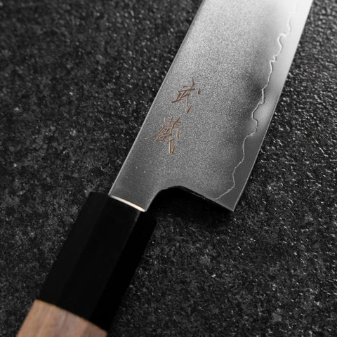 Petty SLD Miroir Manche en Buffle et Noyer 130mm-[Musashi]-[Couteaux de cuisine japonais]