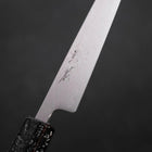 Petty SLD Nickel en Vagues Damas Manche Urushi Motif Argenté 135mm-[Musashi]-[Couteaux de cuisine japonais]