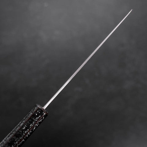 Petty SLD Nickel en Vagues Damas Manche Urushi Motif Argenté 135mm-[Musashi]-[Couteaux de cuisine japonais]
