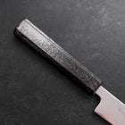 Petty SLD Nickel en Vagues Damas Manche Urushi Motif Argenté 135mm-[Musashi]-[Couteaux de cuisine japonais]