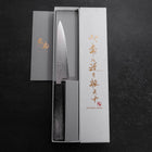 Petty SLD Nickel en Vagues Damas Manche Urushi Motif Argenté 135mm-[Musashi]-[Couteaux de cuisine japonais]