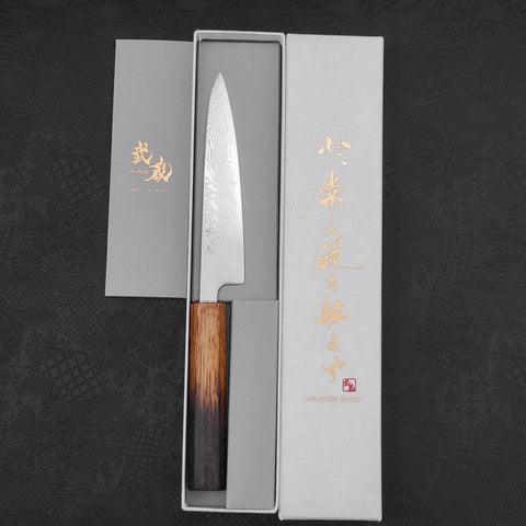Petty SLD Nickel en Vagues Damas Manche Yaki Urushi 135mm-[Musashi]-[Couteaux de cuisine japonais]
