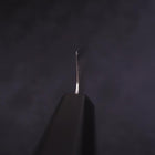 Petty SLD Nickel en Vagues Damas Manche en Buffle et Ébène 135mm-[Musashi]-[Couteaux de cuisine japonais]
