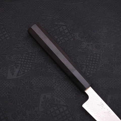 Petty SLD Nickel en Vagues Damas Manche en Buffle et Ébène 135mm-[Musashi]-[Couteaux de cuisine japonais]