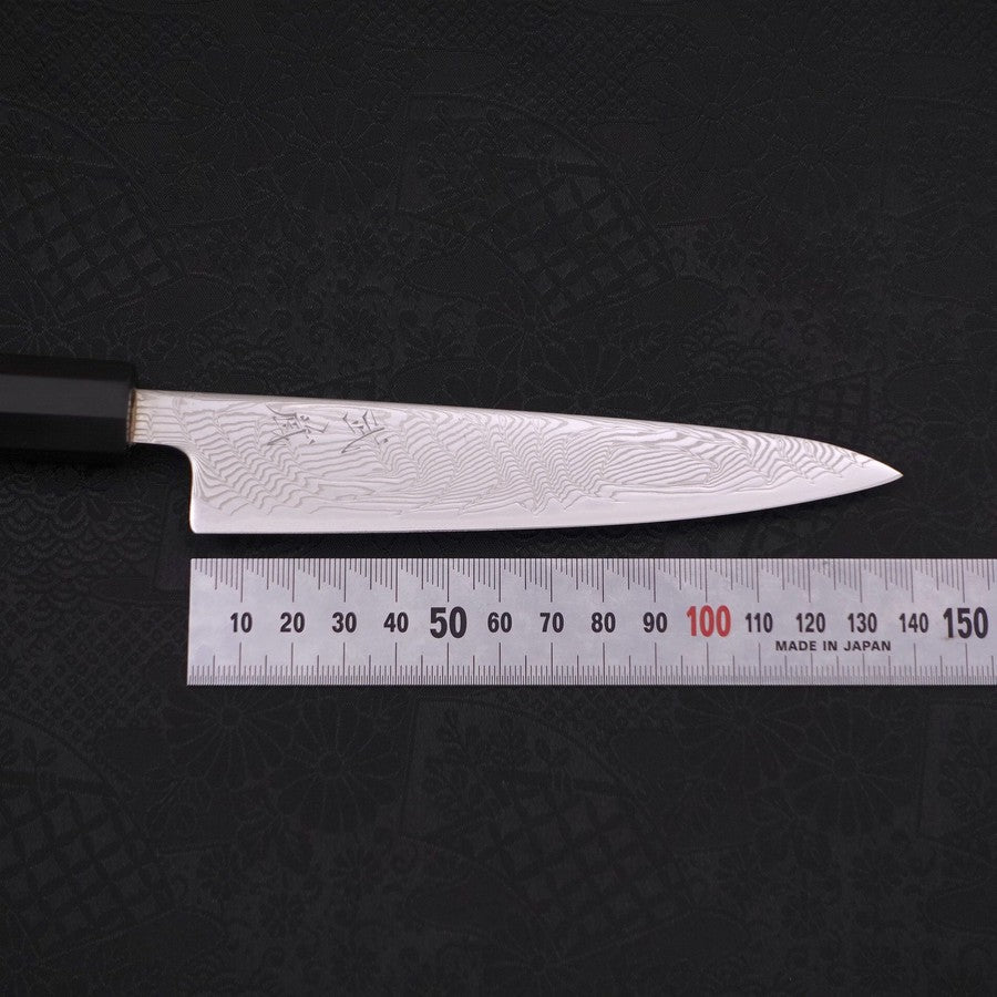 Petty SLD Nickel en Vagues Damas Manche en Buffle et Ébène 135mm-[Musashi]-[Couteaux de cuisine japonais]