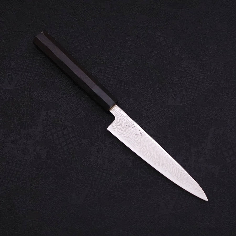 Petty SLD Nickel en Vagues Damas Manche en Buffle et Ébène 135mm-[Musashi]-[Couteaux de cuisine japonais]