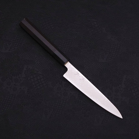 Petty SLD Nickel en Vagues Damas Manche en Buffle et Ébène 135mm-[Musashi]-[Couteaux de cuisine japonais]
