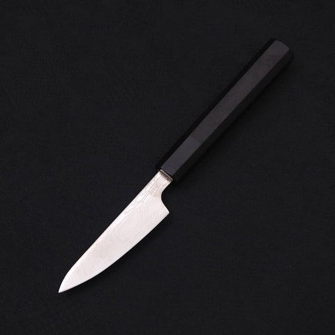 Petty SLD Nickel en Vagues Damas Manche en Buffle et Ébène 90mm-[Musashi]-[Couteaux de cuisine japonais]