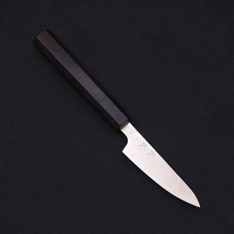 Petty SLD Nickel en Vagues Damas Manche en Buffle et Ébène 90mm-[Musashi]-[Couteaux de cuisine japonais]