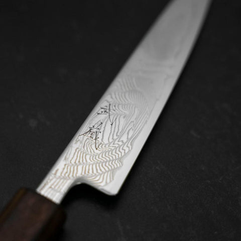 Petty SLD Wave Nickel Damas Manche Sumi Urushi 135mm-[Musashi]-[Couteaux de cuisine japonais]