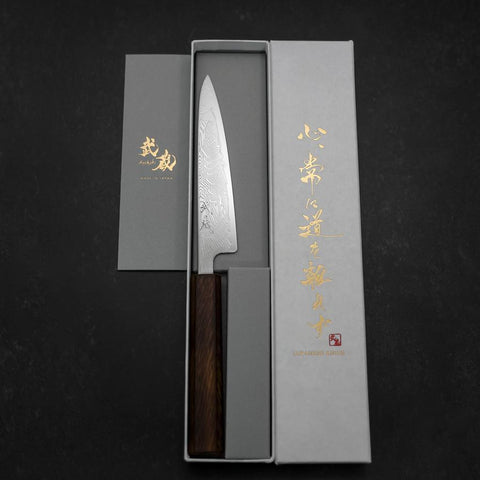 Petty SLD Wave Nickel Damas Manche Sumi Urushi 135mm-[Musashi]-[Couteaux de cuisine japonais]