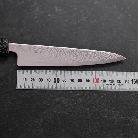 Petty SLD Wave Nickel Damascus Silver Pattern Urushi Handle 135mm
