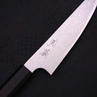 Petty Silver Steel #3 Damas Manche en Buffle et Ébène 150mm-[Musashi]-[Couteaux de cuisine japonais]