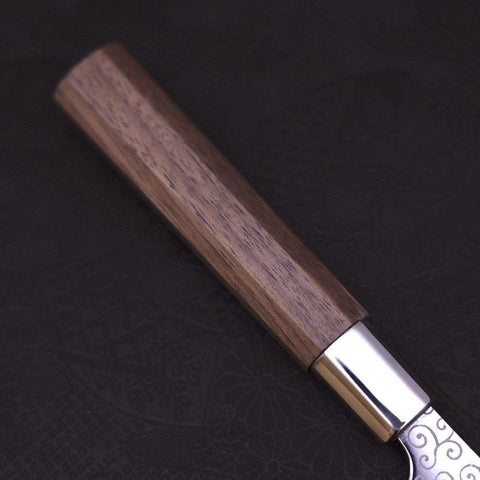 Petty Silver Steel #3 Karakusa Manche en Noyer 135mm-[Musashi]-[Couteaux de cuisine japonais]