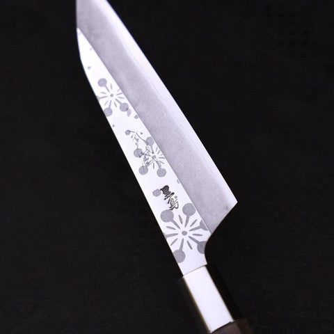 Petty Silver Steel #3 Kazabana Manche en Noyer 135mm-[Musashi]-[Couteaux de cuisine japonais]