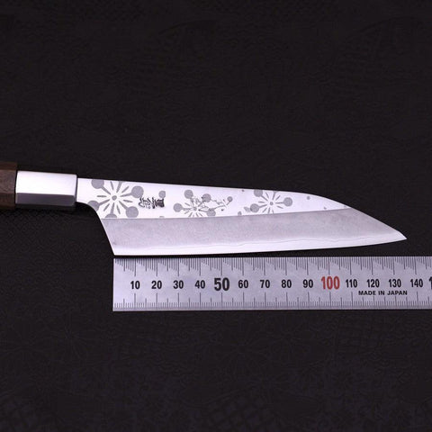Petty Silver Steel #3 Kazabana Manche en Noyer 135mm-[Musashi]-[Couteaux de cuisine japonais]