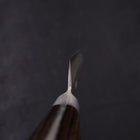 Petty Silver Steel #3 Nashiji Manche Occidental Marron 135mm-[Musashi]-[Couteaux de cuisine japonais]