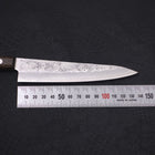 Petty Silver Steel #3 Nashiji Manche Occidental Marron 135mm-[Musashi]-[Couteaux de cuisine japonais]