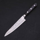Petty Silver Steel #3 Nashiji Manche Occidental Noir 135mm-[Musashi]-[Couteaux de cuisine japonais]