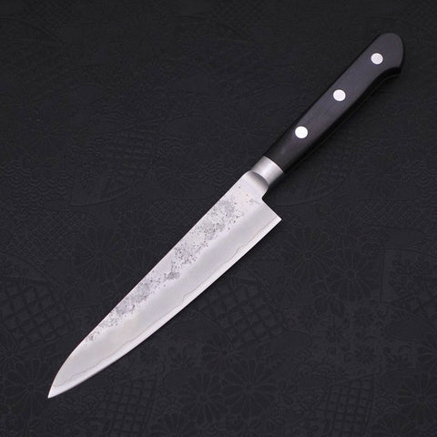 Petty Silver Steel #3 Nashiji Manche Occidental Noir 135mm-[Musashi]-[Couteaux de cuisine japonais]