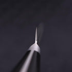 Petty Silver Steel #3 Nashiji Manche Occidental Noir 135mm-[Musashi]-[Couteaux de cuisine japonais]