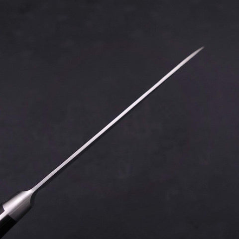 Petty Silver Steel #3 Nashiji Manche Occidental Noir 135mm-[Musashi]-[Couteaux de cuisine japonais]